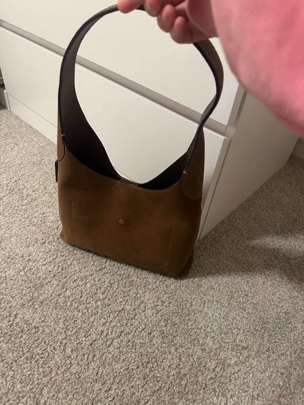 Coach Brown Suede Shoulder Bag - Picture 4 of 4